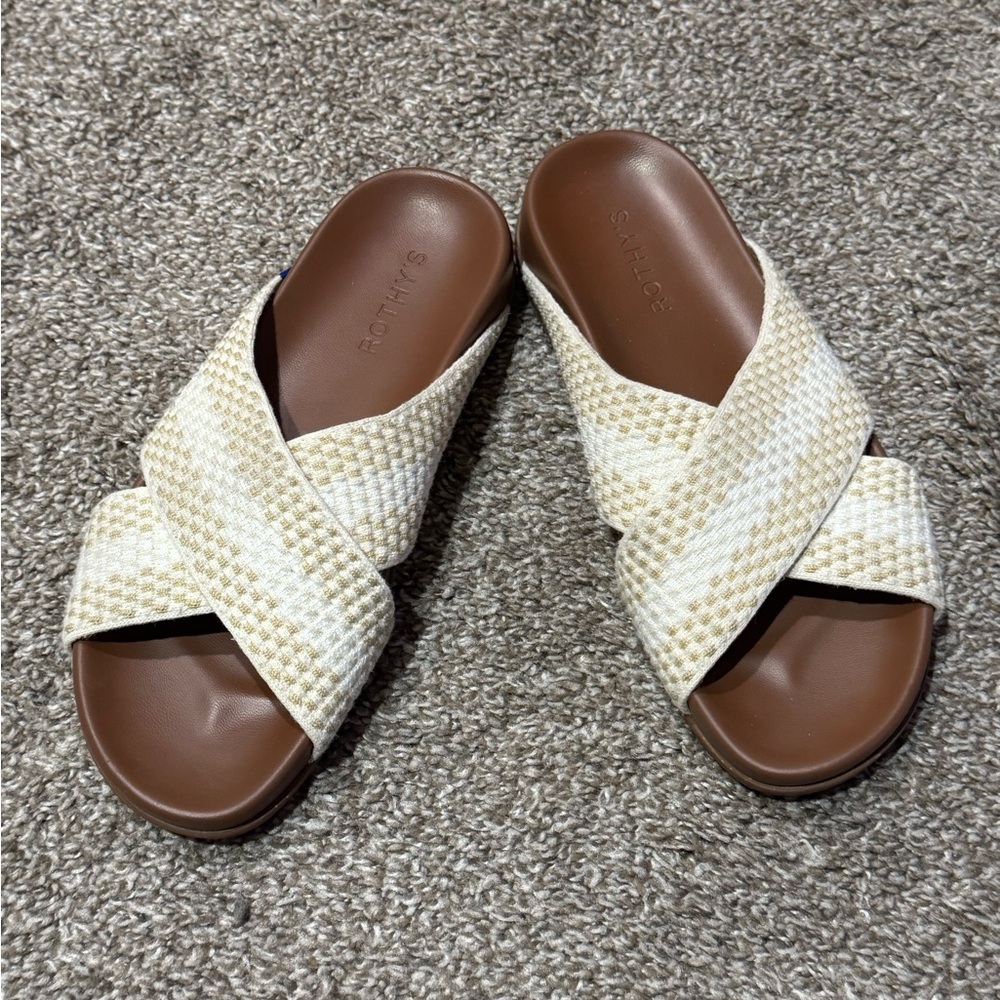 Rothy’s The Weekend Slide in Vanilla Cone Size 8 MSRP: $130 - Picture 2 of 11